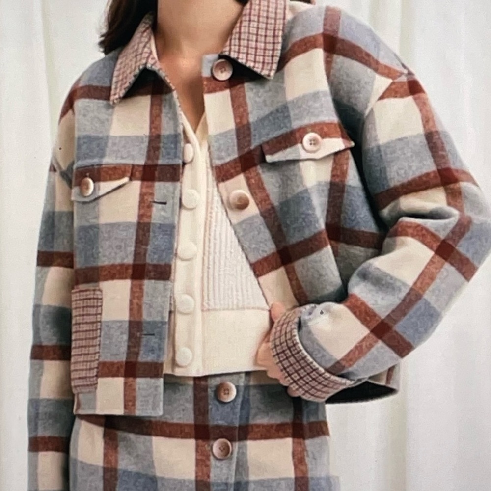 Petite Studio jacket wool reversible NWOT Stockholm sz medium